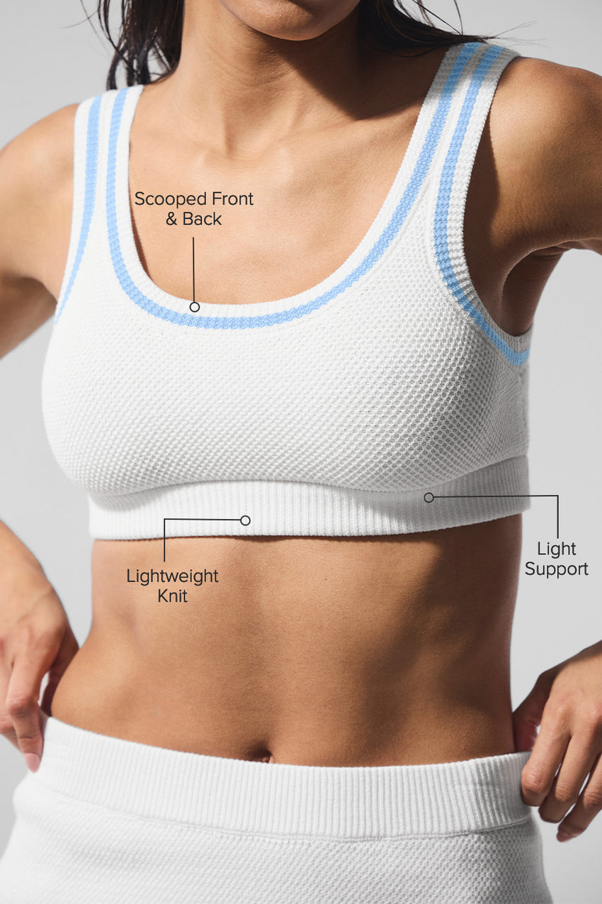 Tennis Club Sweater Knit Bra - Black/Ivory