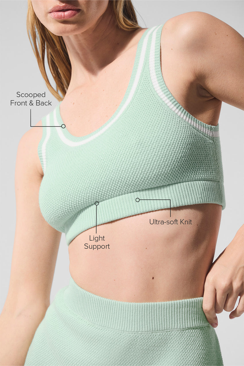 Tennis Club Sweater Knit Bra - Black/Ivory