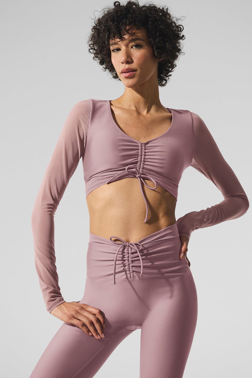 Airlift Mesh Divine Long Sleeve Bra - Black