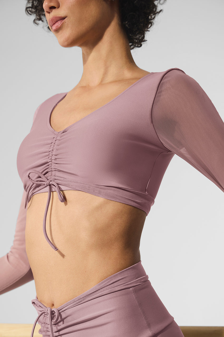Airlift Mesh Divine Long Sleeve Bra - Black