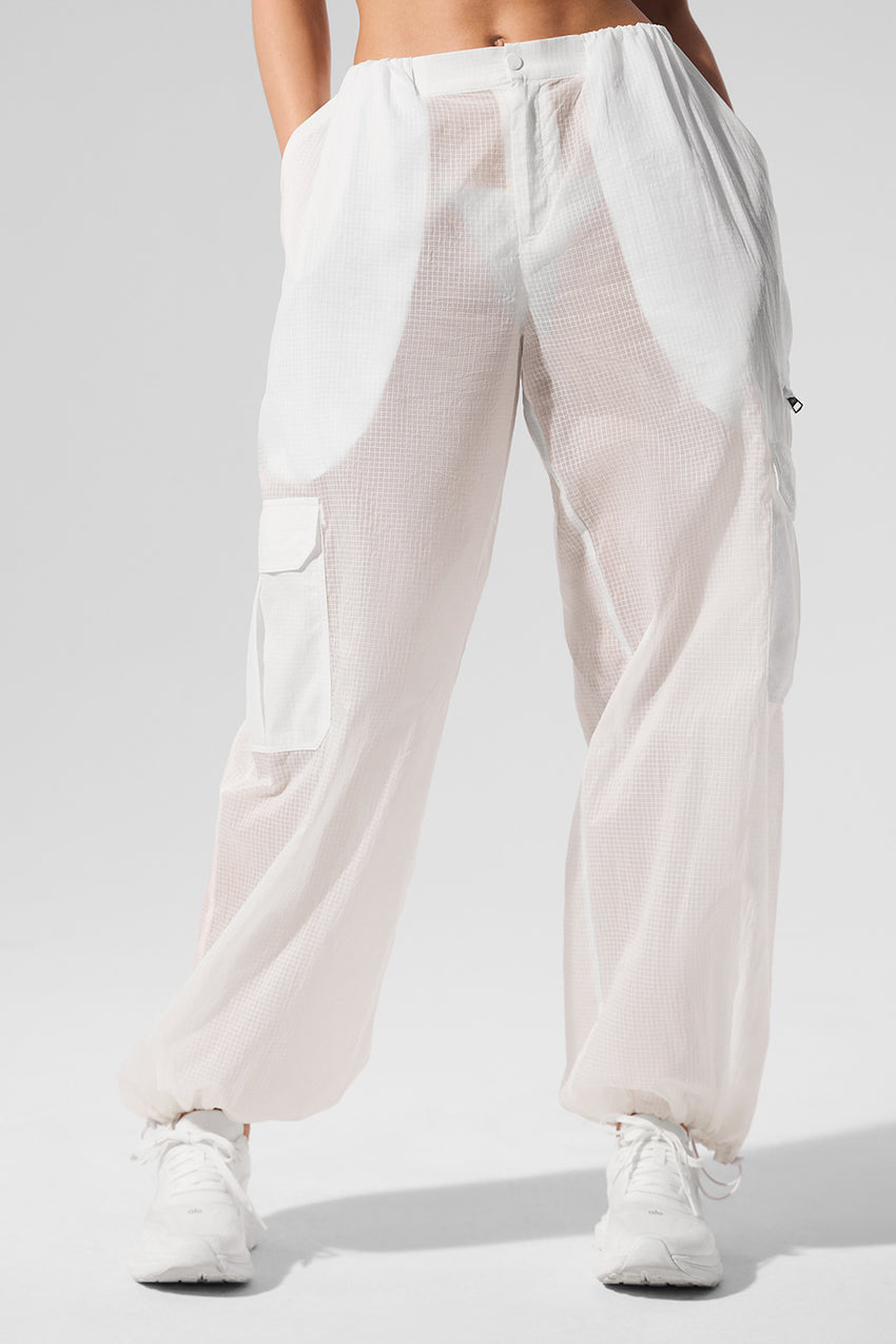 Sheer Game Time Wide Leg Jogger - Black