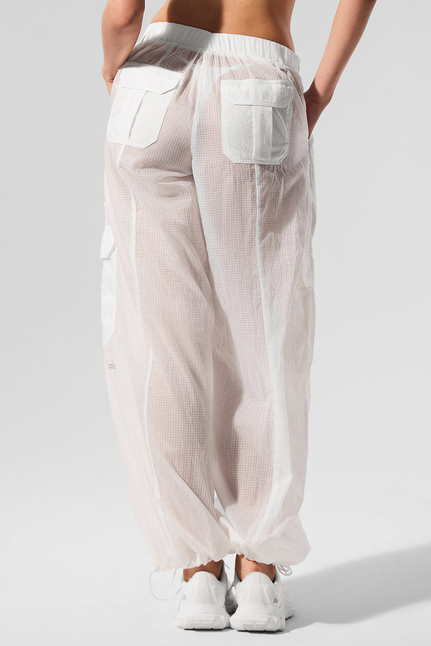 Sheer Game Time Wide Leg Jogger - Black